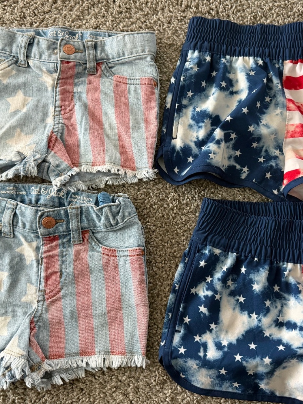 Kids July 4th shorts (bundle of 4)